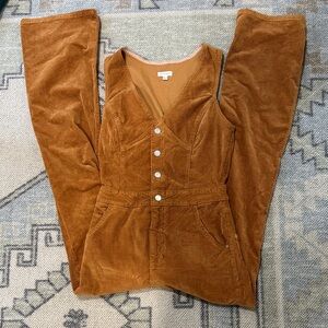 Pilcro Tan Corduroy Jumpsuit